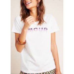 Sol Angeles White Tee with Amour Print